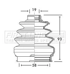  FIRST LINE Drive Shaft Cv Boot Kit