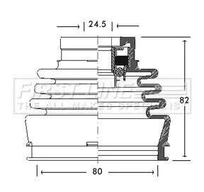 FIRST LINE FIRST LINE FCB2768  FIRST LINE Drive Shaft Cv Boot Kit 