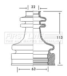 FIRST LINE FIRST LINE FCB2770  FIRST LINE Drive Shaft Cv Boot Kit 