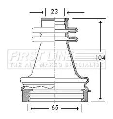 FIRST LINE FIRST LINE FCB2779  FIRST LINE Drive Shaft Cv Boot Kit 