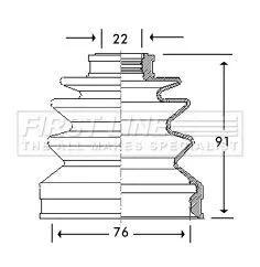  FIRST LINE Drive Shaft Cv Boot Kit
