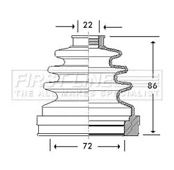  FIRST LINE Drive Shaft Cv Boot Kit
