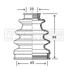 FIRST LINE FIRST LINE FCB2785  FIRST LINE Drive Shaft Cv Boot Kit 
