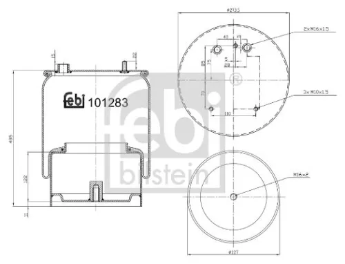 Febi Air Bag Suspension Spring For Daf Cf 75 Cf 85 Xf 105 Xf 95