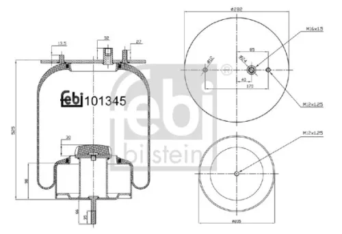 FEBI BILSTEIN FEBI BILSTEIN 101345 Febi Front Left Front Right Air Bag Suspension Spring For Renault Trucks Pr 