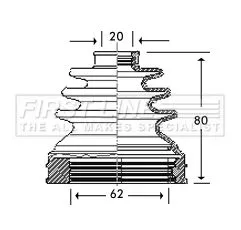 FIRST LINE Drive Shaft Cv Boot Kit