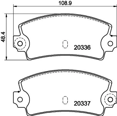 1x MINTEX MDB1065 Brake Pad Set