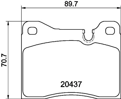 1x MINTEX MDB1115 Brake Pad Set