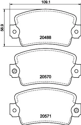 MINTEX MINTEX MDB1143 1x MINTEX MDB1143 Brake Pad Set 