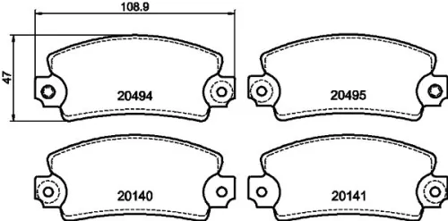 MINTEX MINTEX MDB1151 1x MINTEX MDB1151 Brake Pad Set 