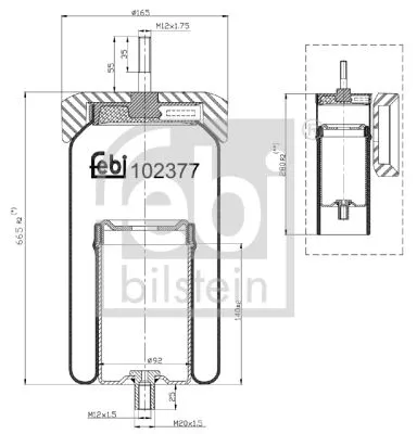 FEBI BILSTEIN FEBI BILSTEIN 102377 Febi Air Bag Suspension Spring For Volvo F10 F12 Fh Fh Ii Fh Iii Fh12 Fh16  