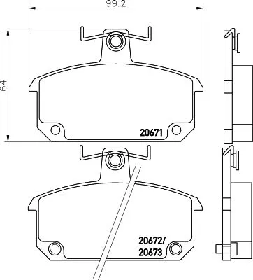 MINTEX MINTEX MDB1172 1x MINTEX MDB1172 Brake Pad Set 