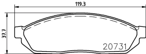MINTEX MINTEX (MDB1184) 1x MINTEX MDB1184 Brake Pad Set 
