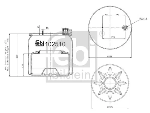FEBI BILSTEIN FEBI BILSTEIN 102510 Febi Front Rear Rear Left Or Right Air Bag Suspension Spring For Mercedes 