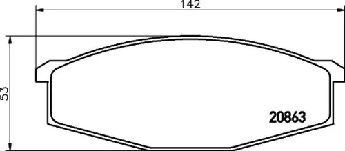 1x MINTEX MDB1204 Brake Pad Set
