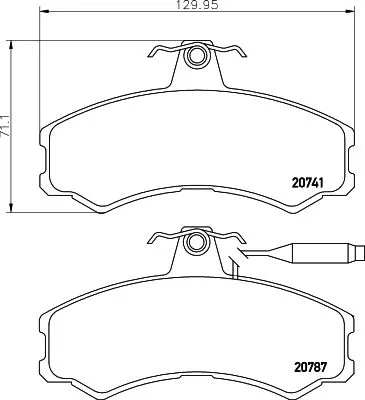 1x  MINTEX Brake Pad Set