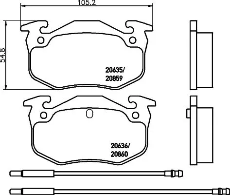 MINTEX MINTEX MDB1209 1x MINTEX MDB1209 Brake Pad Set 