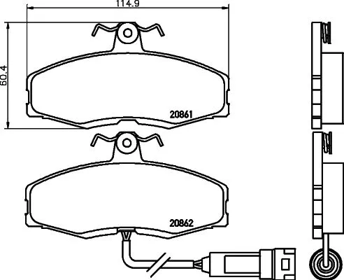 MINTEX MINTEX MDB1211 1x MINTEX MDB1211 Brake Pad Set 