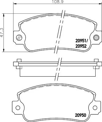 1x  MINTEX Brake Pad Set