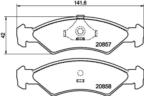 MINTEX MINTEX MDB1225 1x MINTEX MDB1225 Brake Pad Set 