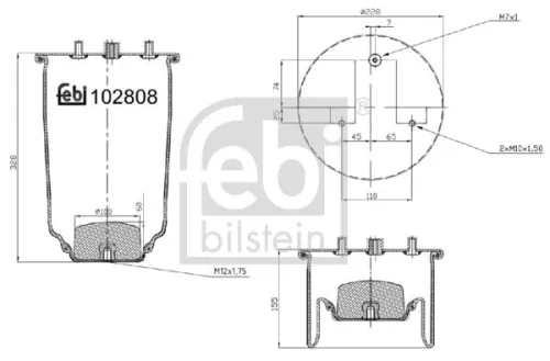 FEBI BILSTEIN FEBI BILSTEIN 102808 Febi Rear Air Bag Suspension Spring For Iveco Daily 