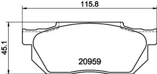 1x MINTEX MDB1241 Brake Pad Set