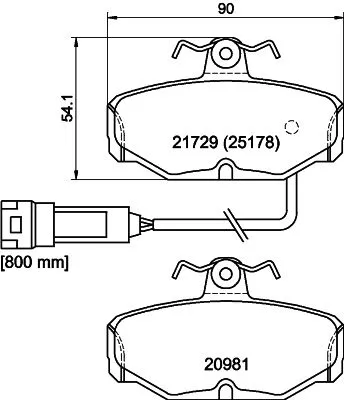 MINTEX MINTEX MDB1286 1x MINTEX MDB1286 Brake Pad Set 
