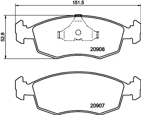 1x MINTEX MDB1290 Brake Pad Set