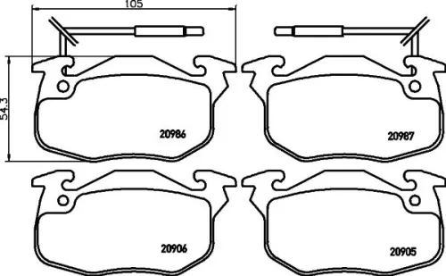 MINTEX MINTEX (MDB1291) 1x  MINTEX Brake Pad Set 