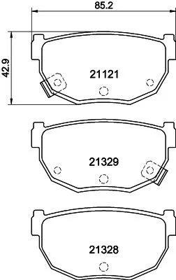 1x MINTEX MDB1295 Brake Pad Set