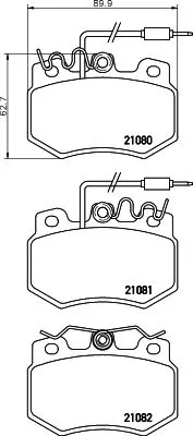 1x  MINTEX Brake Pad Set