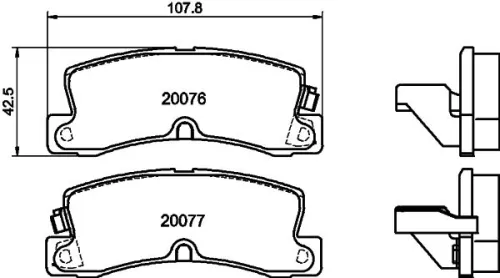 MINTEX MINTEX MDB1326 1x MINTEX MDB1326 Brake Pad Set 