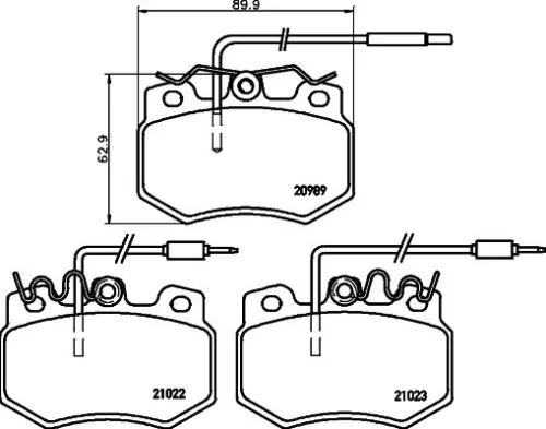 1x  MINTEX Brake Pad Set