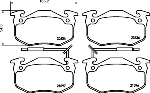 1x MINTEX MDB1331 Brake Pad Set