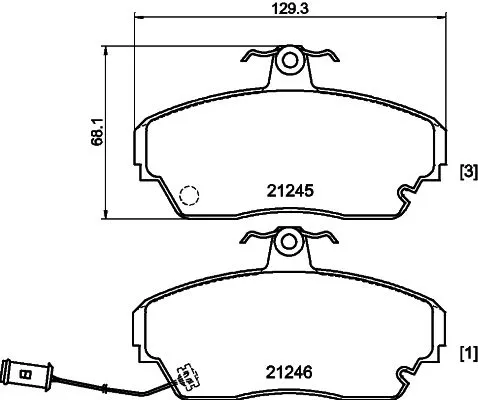 1x MINTEX MDB1342 Brake Pad Set