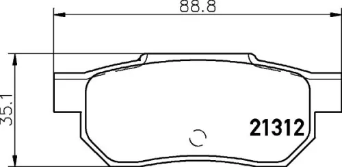 1x MINTEX MDB1360 Brake Pad Set