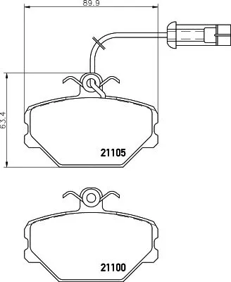 1x  MINTEX Brake Pad Set