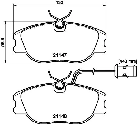 1x MINTEX MDB1391 Brake Pad Set