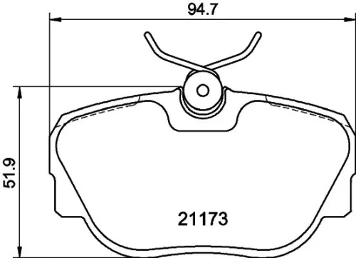 1x MINTEX MDB1401 Brake Pad Set