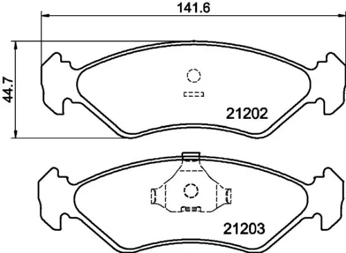 MINTEX MINTEX MDB1404 1x MINTEX MDB1404 Brake Pad Set 