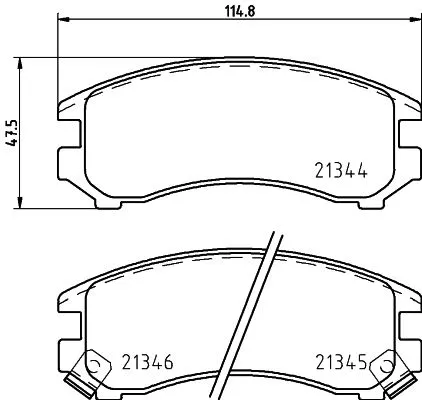 1x MINTEX MDB1408 Brake Pad Set