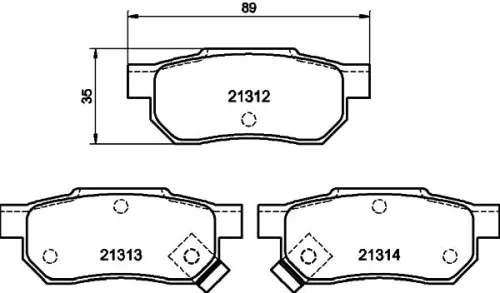 1x MINTEX MDB1411 Brake Pad Set