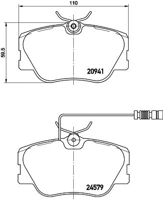1x MINTEX MDB1437 Brake Pad Set