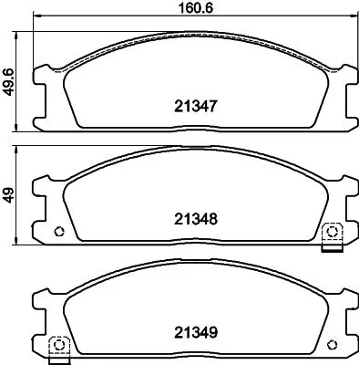 1x MINTEX MDB1482 Brake Pad Set