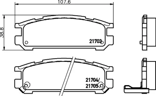 1x MINTEX MDB1497 Brake Pad Set