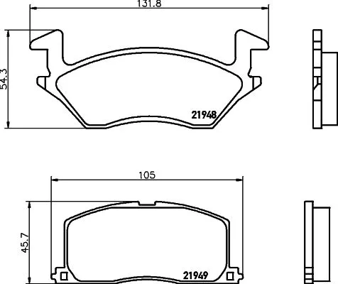 MINTEX MINTEX MDB1504 1x MINTEX MDB1504 Brake Pad Set 