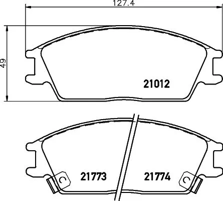 1x  MINTEX Brake Pad Set