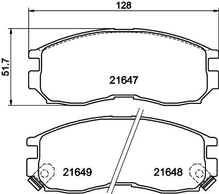 1x MINTEX MDB1509 Brake Pad Set