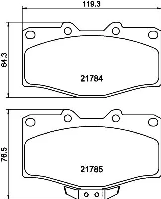 1x MINTEX MDB1514 Brake Pad Set