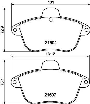 1x MINTEX MDB1526 Brake Pad Set